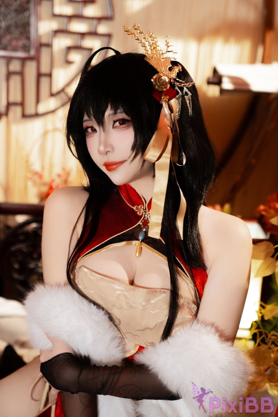 Cosplayer Second Assistant Nisa azur lane Dafeng cheongsam PixiBB.COM 031