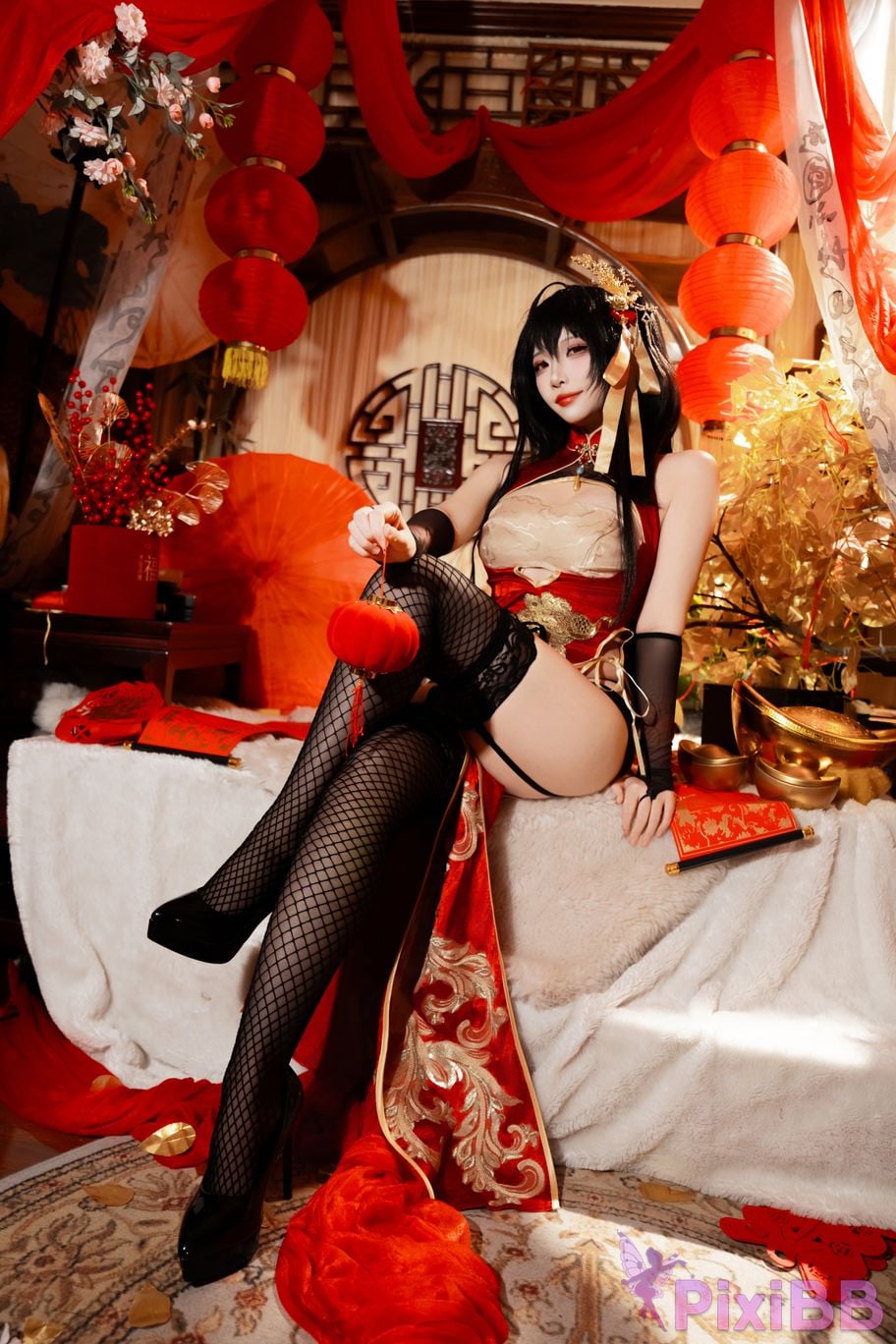 Cosplayer Second Assistant Nisa azur lane Dafeng cheongsam PixiBB.COM 037