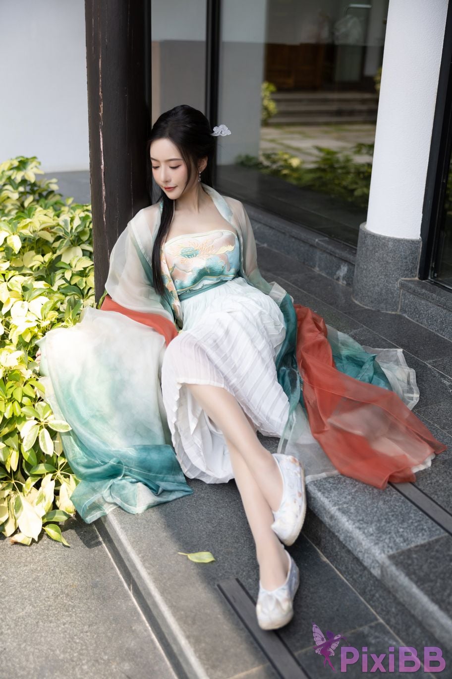 No watermark for in app purchases Wang Xinyao Yanni green costume Fall PixiBB.COM 029