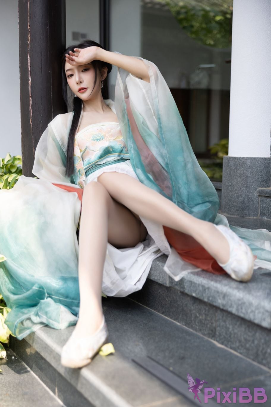 No watermark for in app purchases Wang Xinyao Yanni green costume Fall PixiBB.COM 031