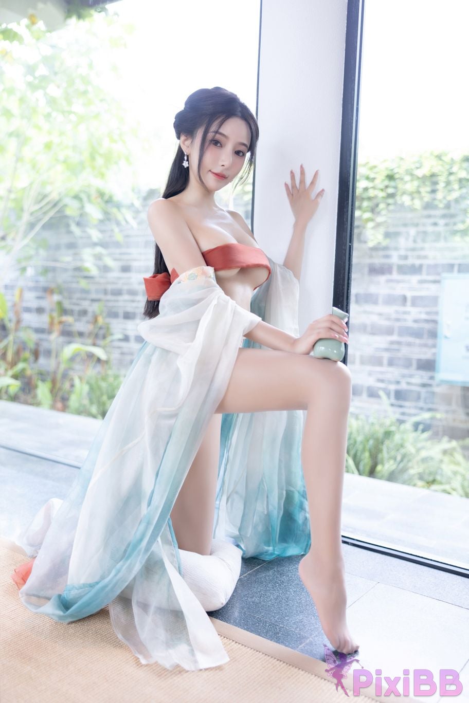 No watermark for in app purchases Wang Xinyao Yanni green costume Fall PixiBB.COM 089