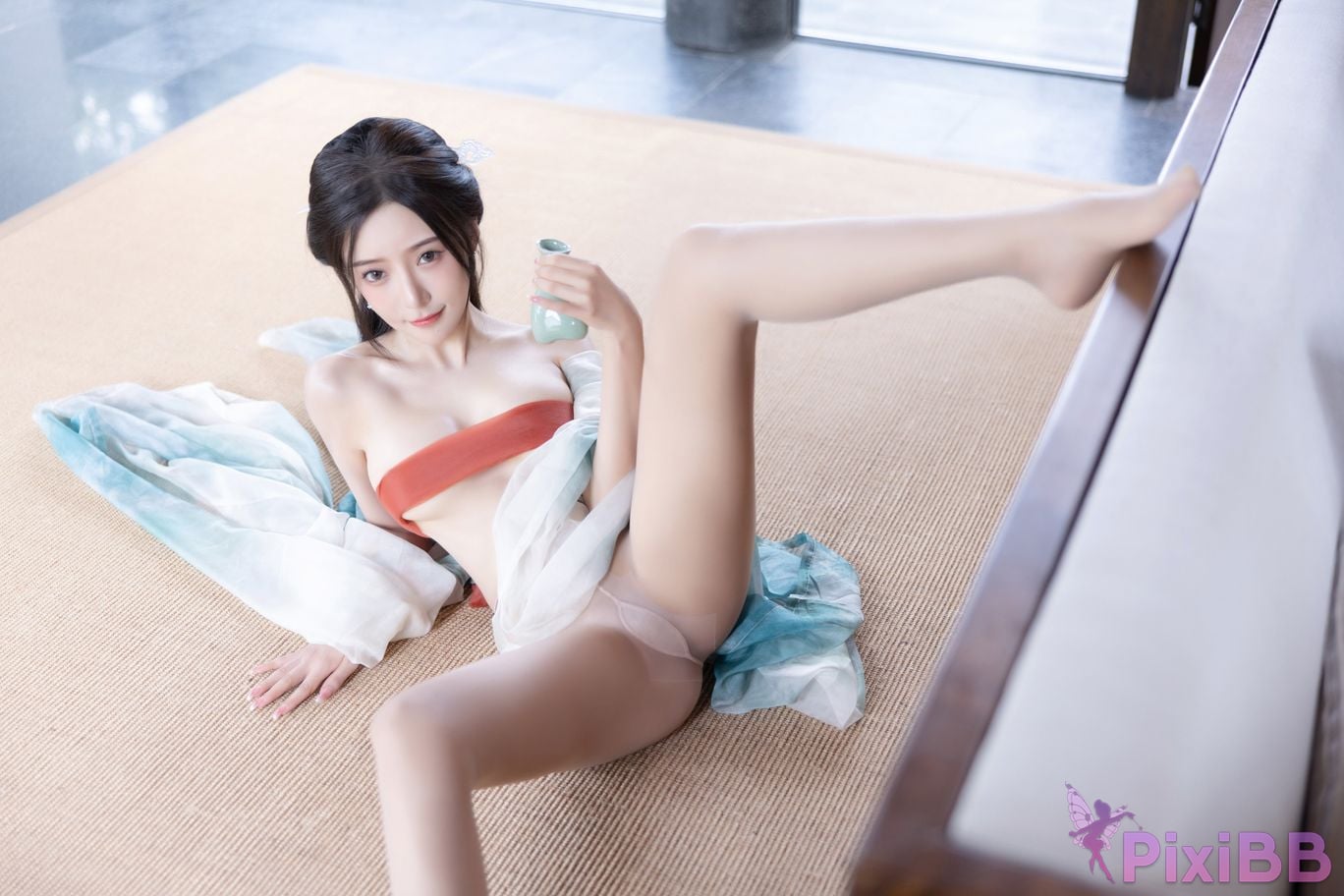 No watermark for in app purchases Wang Xinyao Yanni green costume Fall PixiBB.COM 106