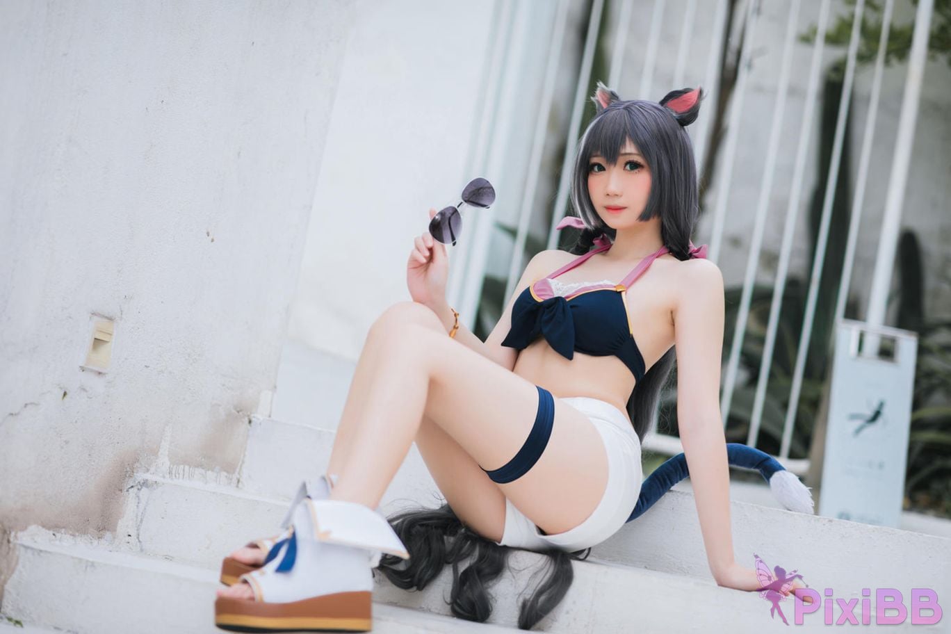 Cosplayer Braised carbon Princess Connect Kailu swimsuit PixiBB.COM 007
