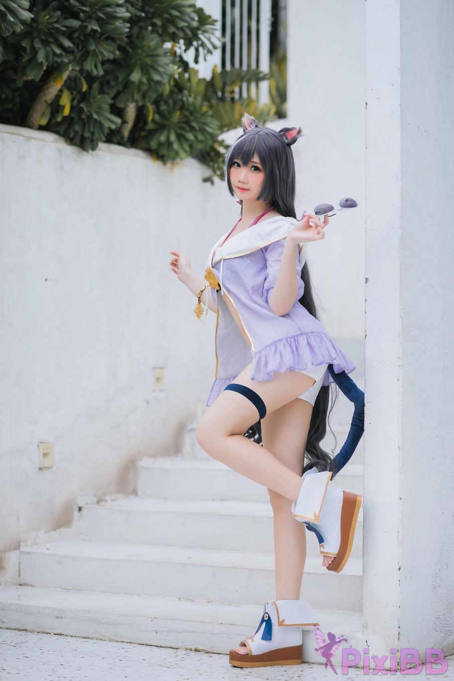 Cosplayer Braised carbon Princess Connect Kailu swimsuit PixiBB.COM 009