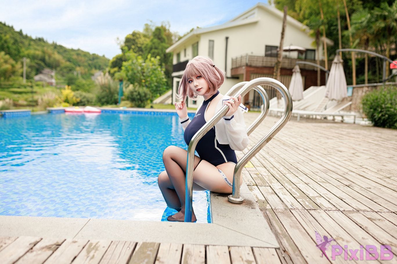 Cosplayer A Xuexue Midsummer swimming PixiBB.COM 010