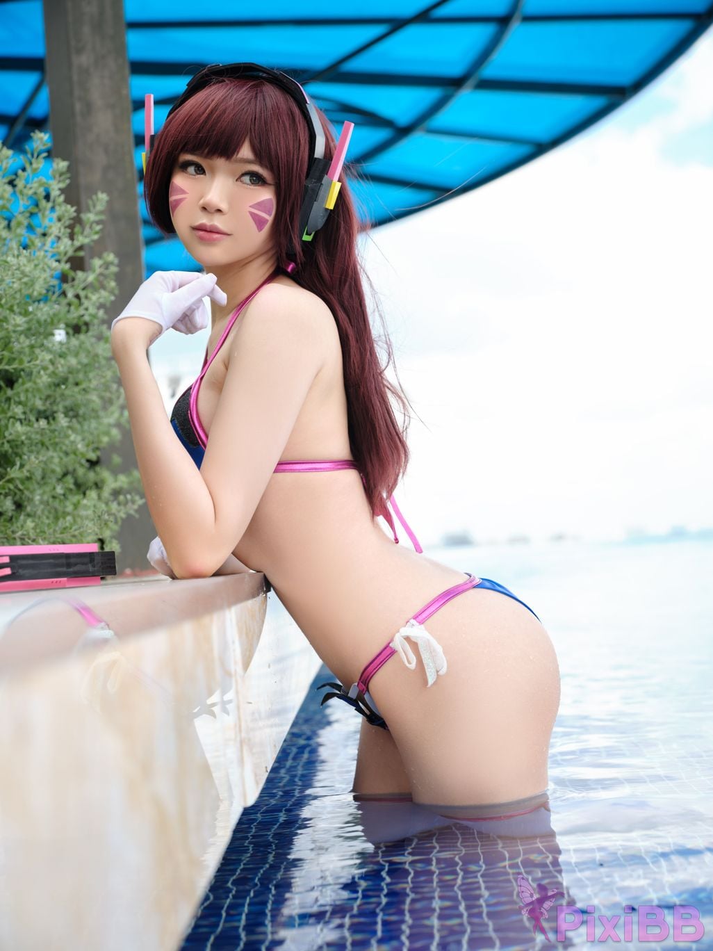 Coser ZinieQ Overwatch DVA Swimsuit PixiBB.COM 010