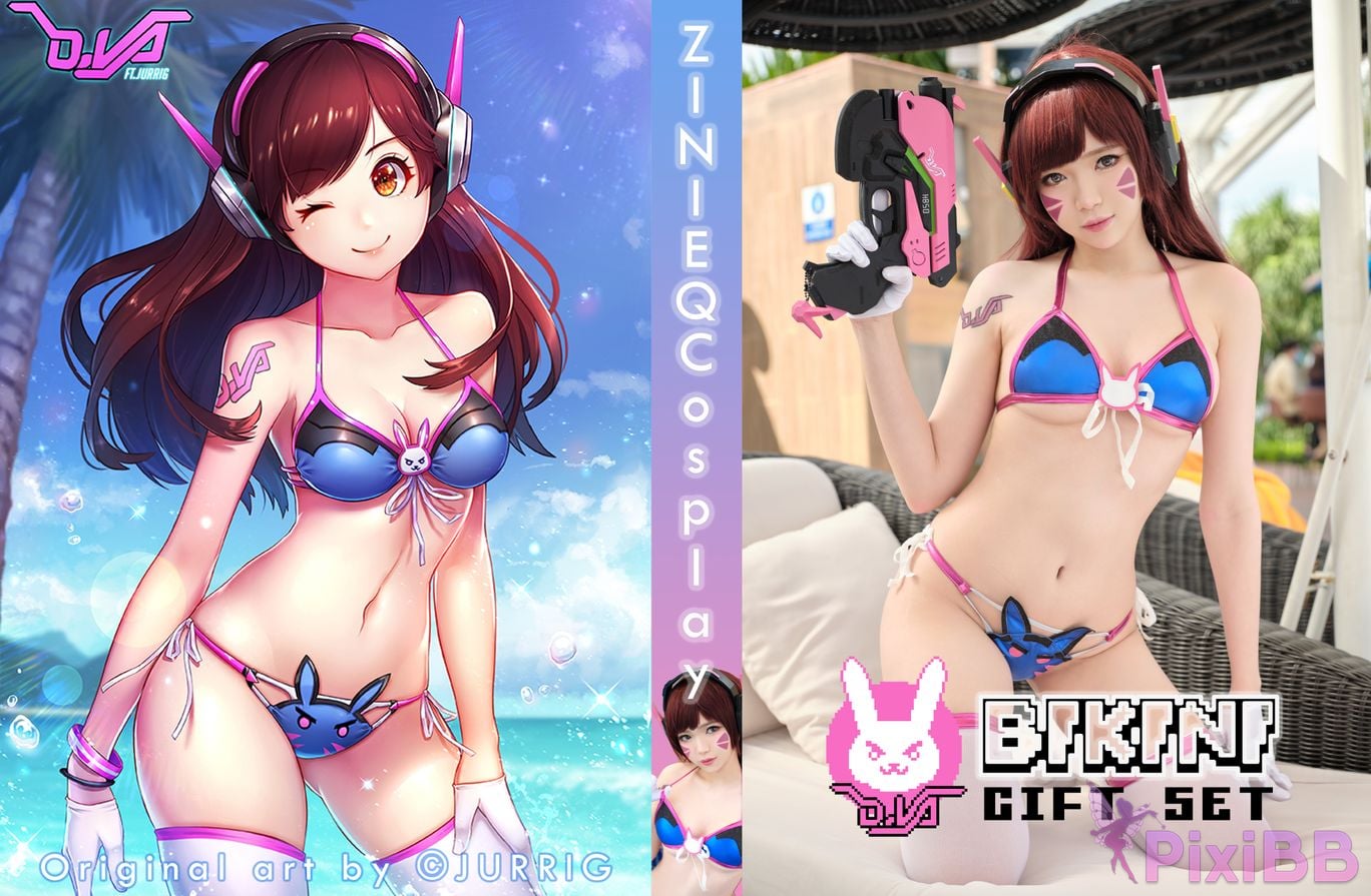 Coser ZinieQ Overwatch DVA Swimsuit PixiBB.COM 011