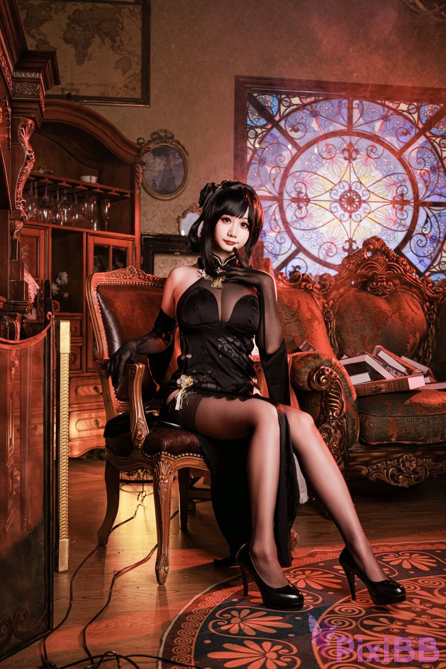 Cosplayer A Xuexue Zhenhai cheongsam PixiBB.COM 003