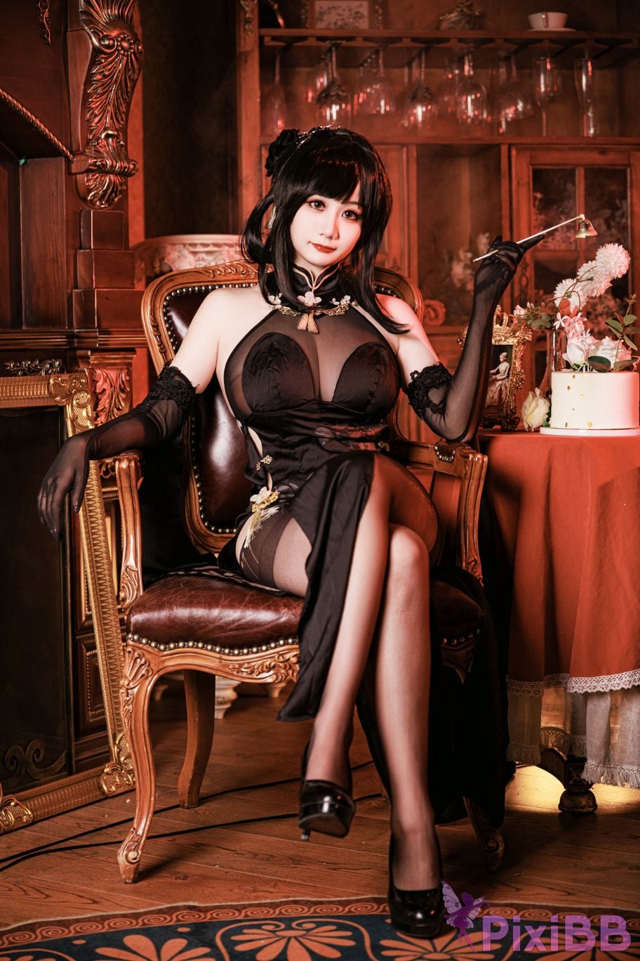 Cosplayer A Xuexue Zhenhai cheongsam PixiBB.COM 026