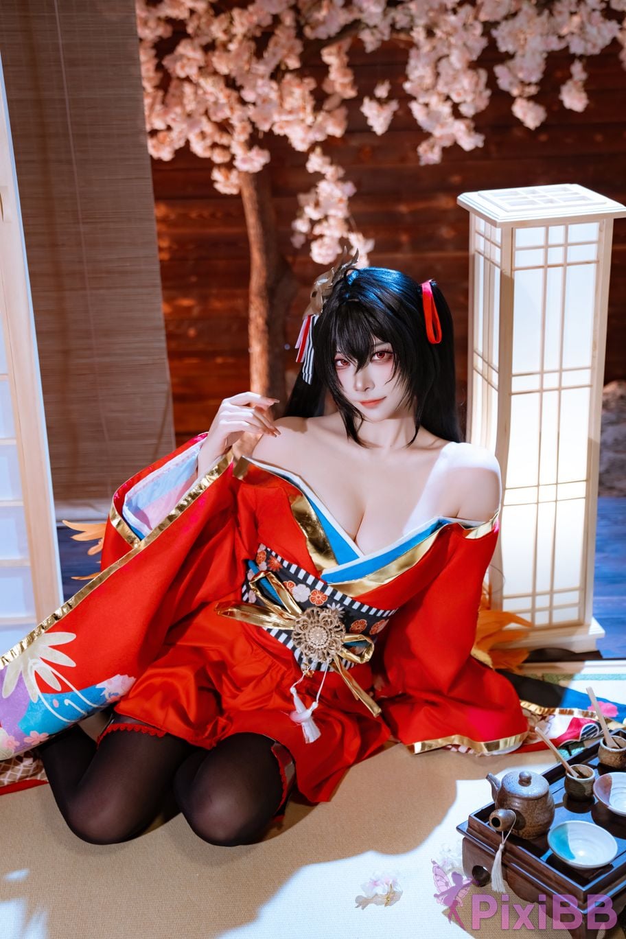 Cosplayer Second Assistant Nisa azur lane Dafeng Raw hide PixiBB.COM 009