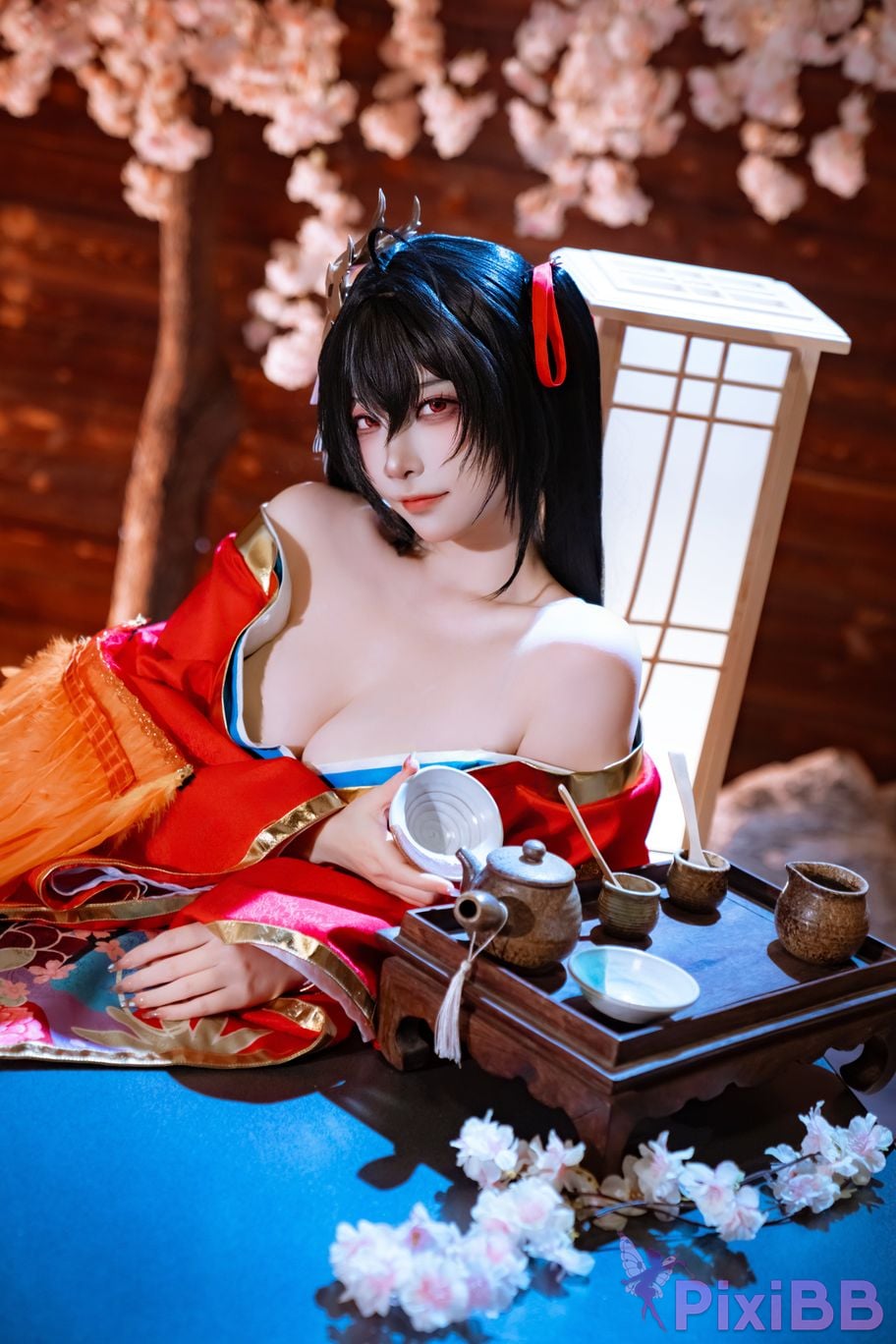 Cosplayer Second Assistant Nisa azur lane Dafeng Raw hide PixiBB.COM 026