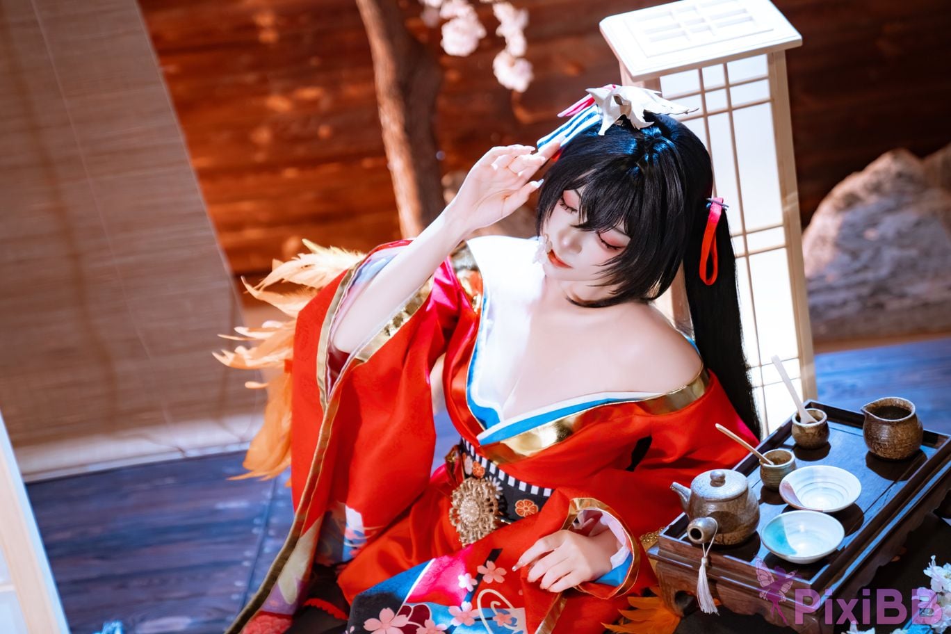 Cosplayer Second Assistant Nisa azur lane Dafeng Raw hide PixiBB.COM 029