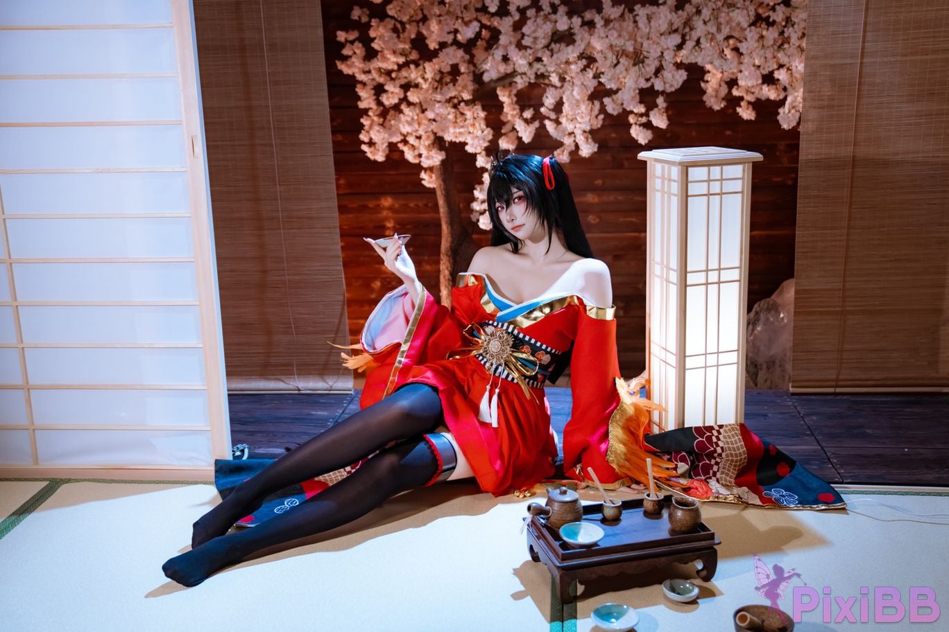 Cosplayer Second Assistant Nisa azur lane Dafeng Raw hide PixiBB.COM 030