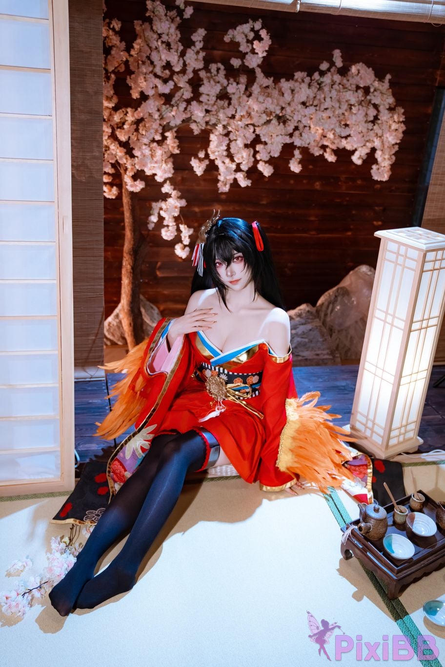Cosplayer Second Assistant Nisa azur lane Dafeng Raw hide PixiBB.COM 034