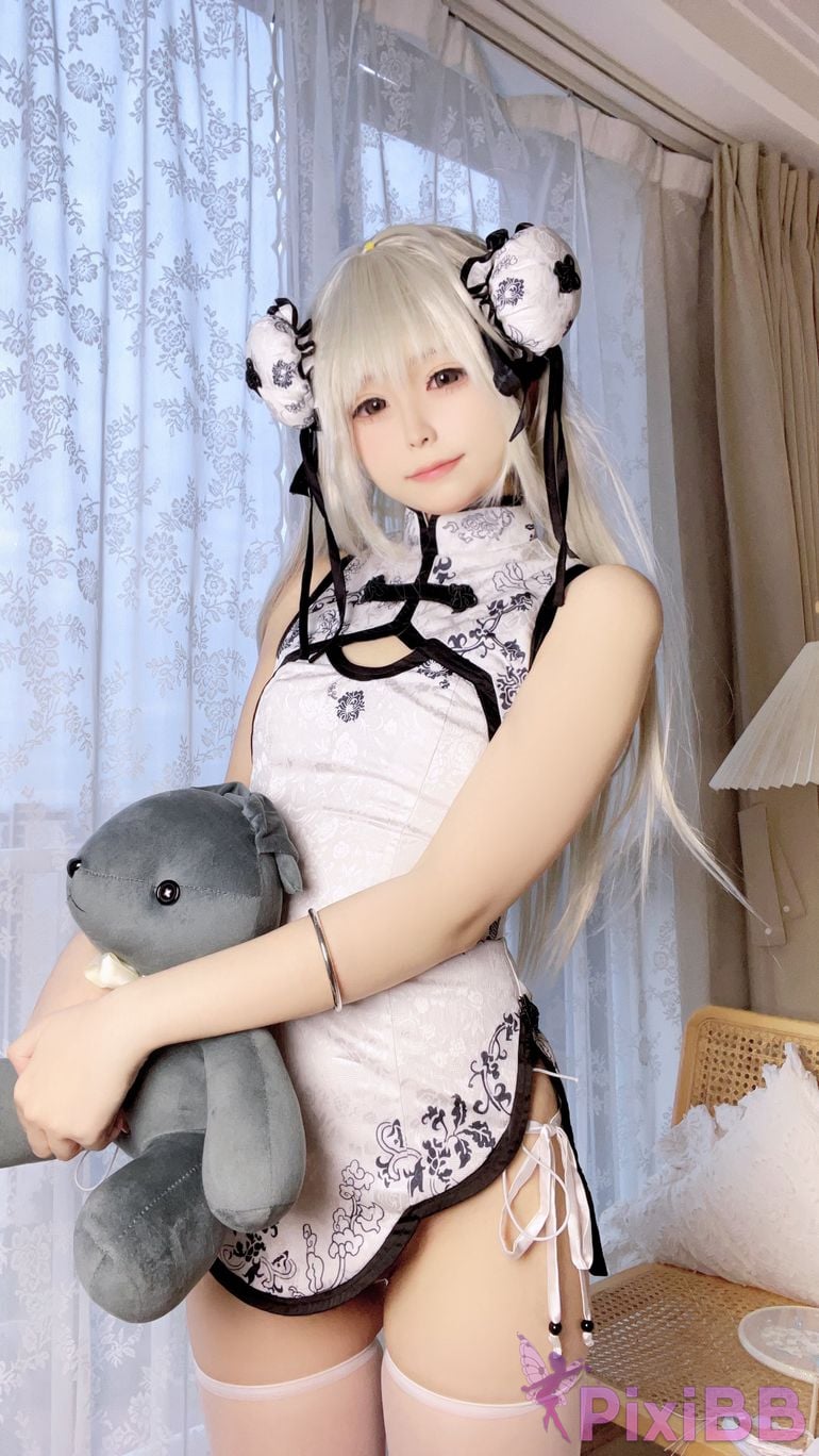 Cosplayer Quan Ran is a little hungry emptiness of fate Qiongmei cheongsam selfie PixiBB.COM 002