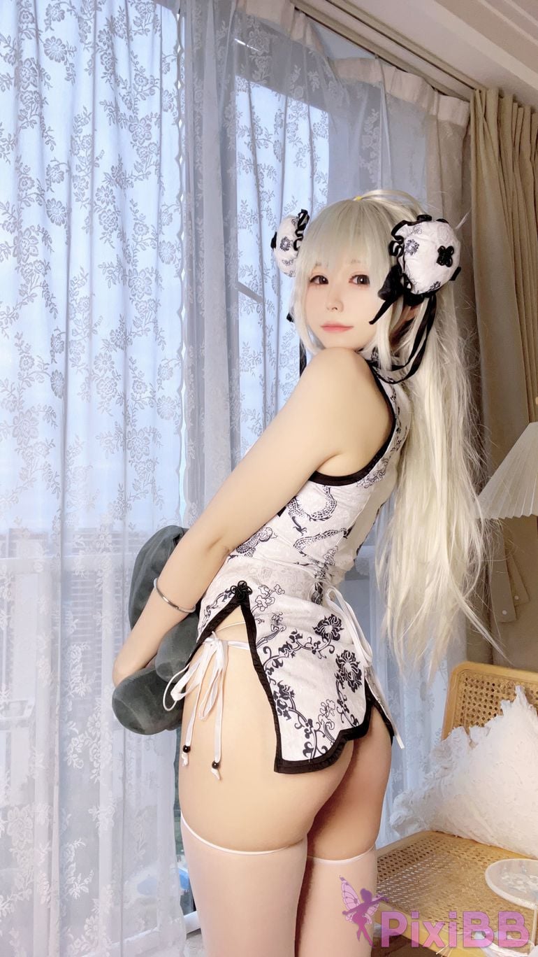 Cosplayer Quan Ran is a little hungry emptiness of fate Qiongmei cheongsam selfie PixiBB.COM 007