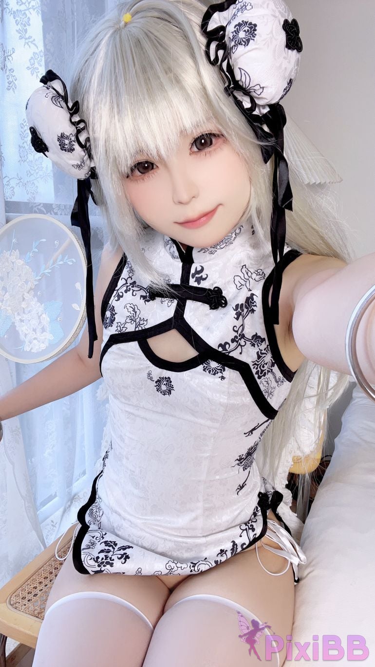 Cosplayer Quan Ran is a little hungry emptiness of fate Qiongmei cheongsam selfie PixiBB.COM 008