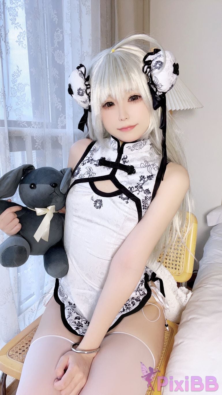 Cosplayer Quan Ran is a little hungry emptiness of fate Qiongmei cheongsam selfie PixiBB.COM 009