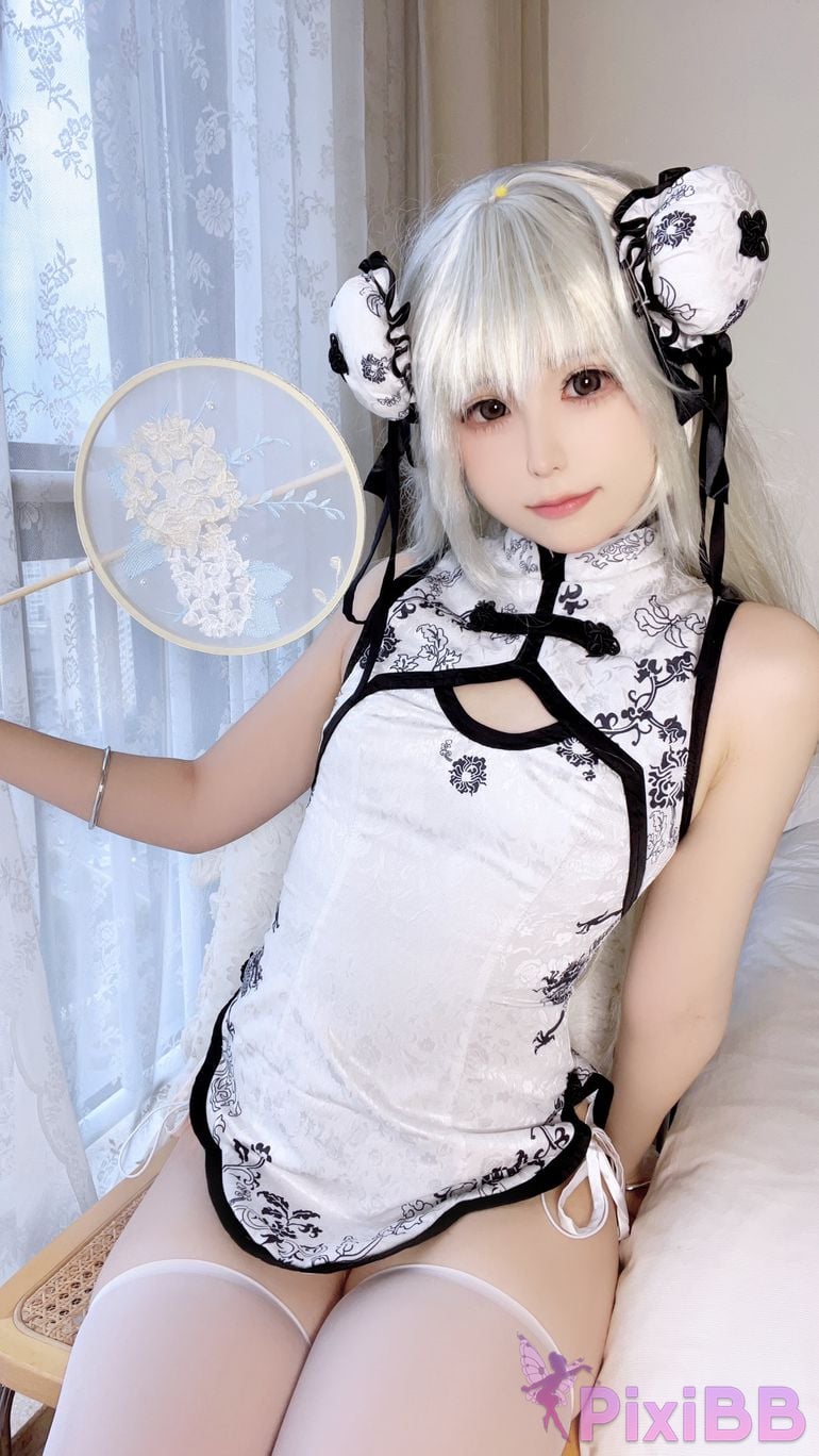 Cosplayer Quan Ran is a little hungry emptiness of fate Qiongmei cheongsam selfie PixiBB.COM 010
