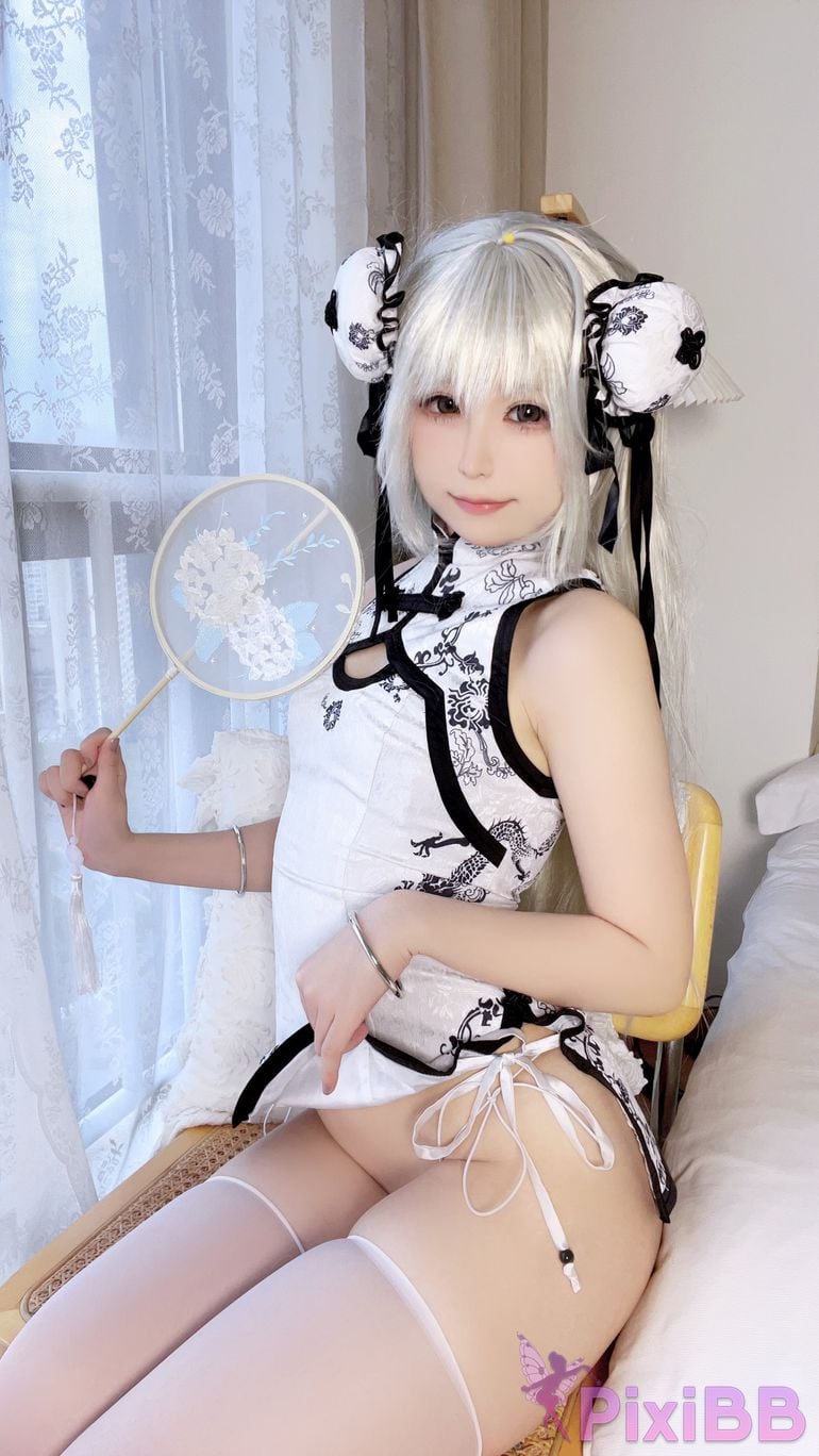 Cosplayer Quan Ran is a little hungry emptiness of fate Qiongmei cheongsam selfie PixiBB.COM 013