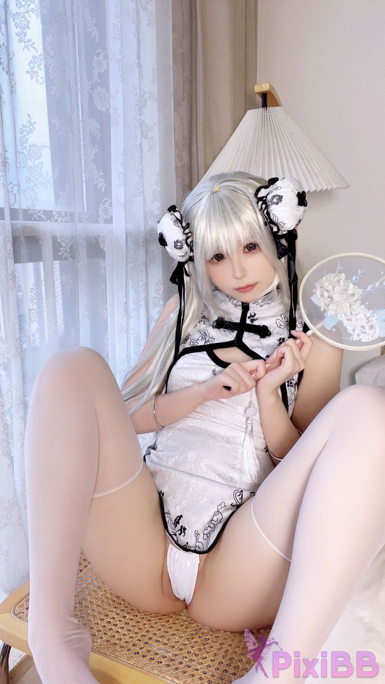 Cosplayer Quan Ran is a little hungry emptiness of fate Qiongmei cheongsam selfie PixiBB.COM 016