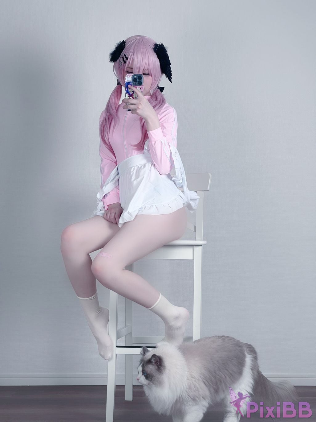 Cosplayer you ai Youmeko Blue Archive Koharu Shimoe gymnastics uniform PixiBB.COM 007