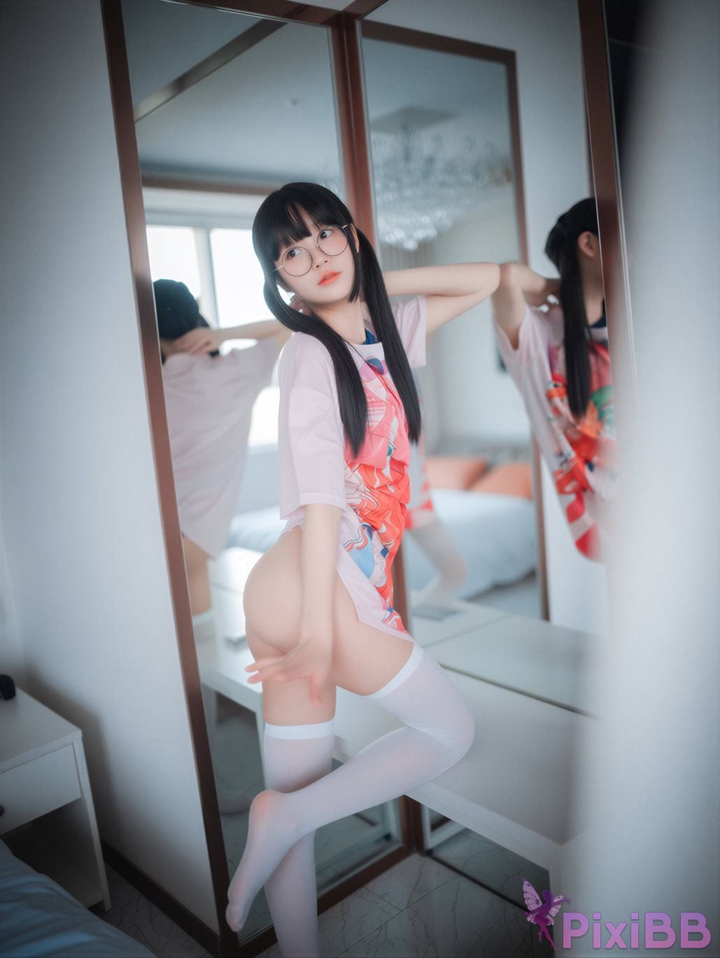 AI Enhanced DJAWA Photo Jeong Jenny Jeongyeon Swimming Lessons Otaku Girl PixiBB.COM 035