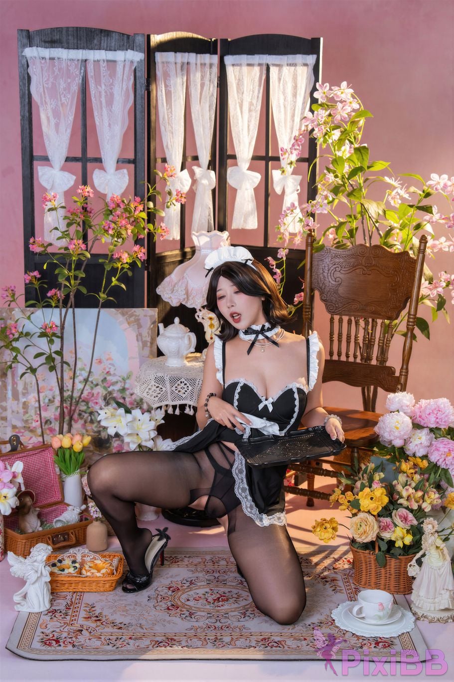 Cosplayer Nai tide chan nice Yunxixi Yunx1x1 Milk peach samurai flower ceremony PixiBB.COM 005