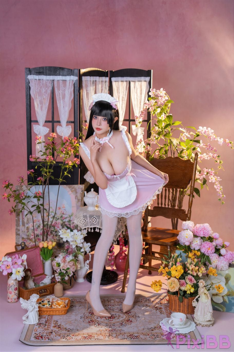 Cosplayer Nai tide chan nice Yunxixi Yunx1x1 Milk peach samurai flower ceremony PixiBB.COM 007