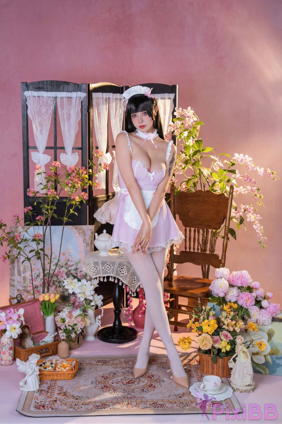Cosplayer Nai tide chan nice Yunxixi Yunx1x1 Milk peach samurai flower ceremony PixiBB.COM 008