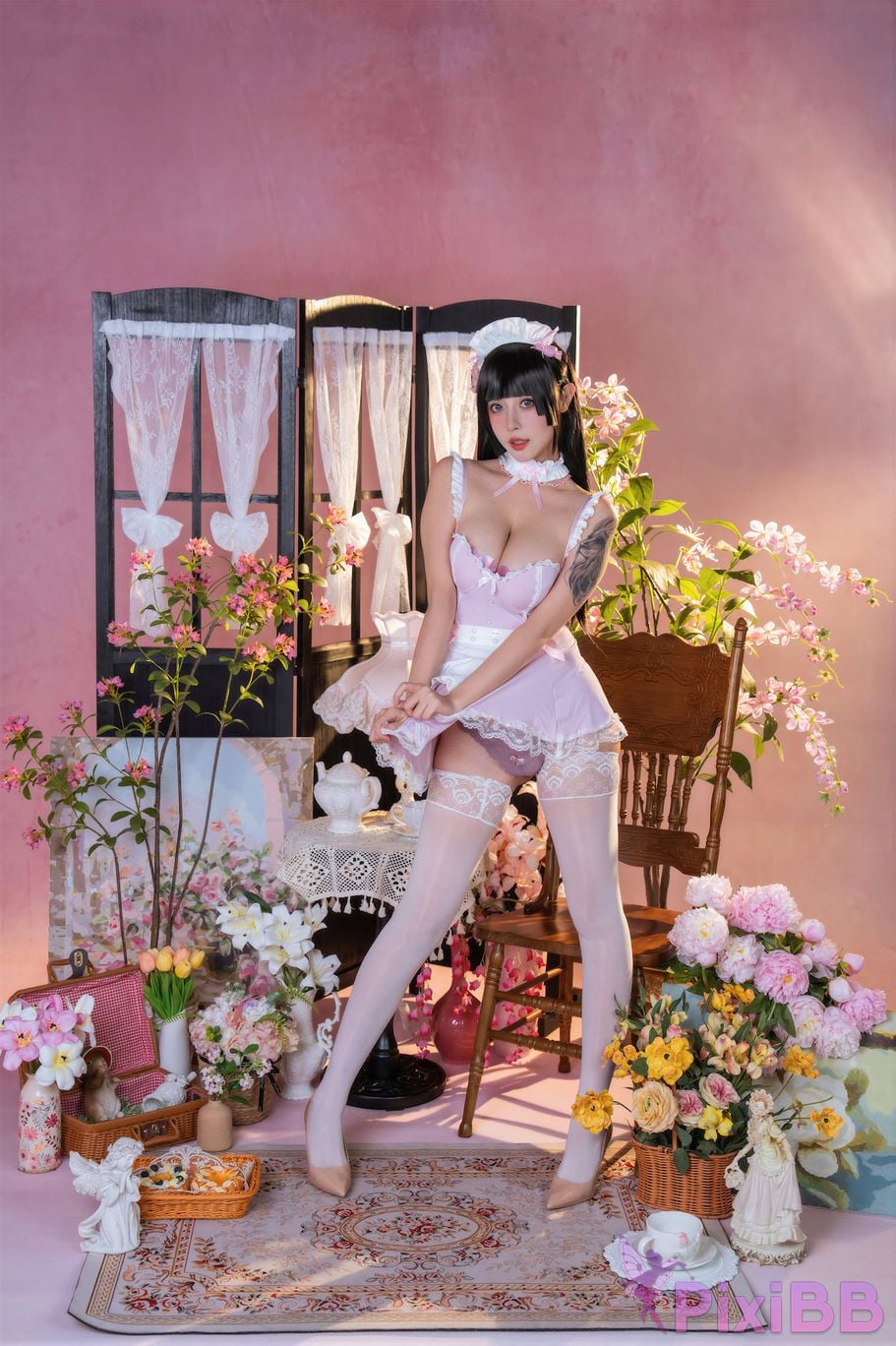 Cosplayer Nai tide chan nice Yunxixi Yunx1x1 Milk peach samurai flower ceremony PixiBB.COM 011