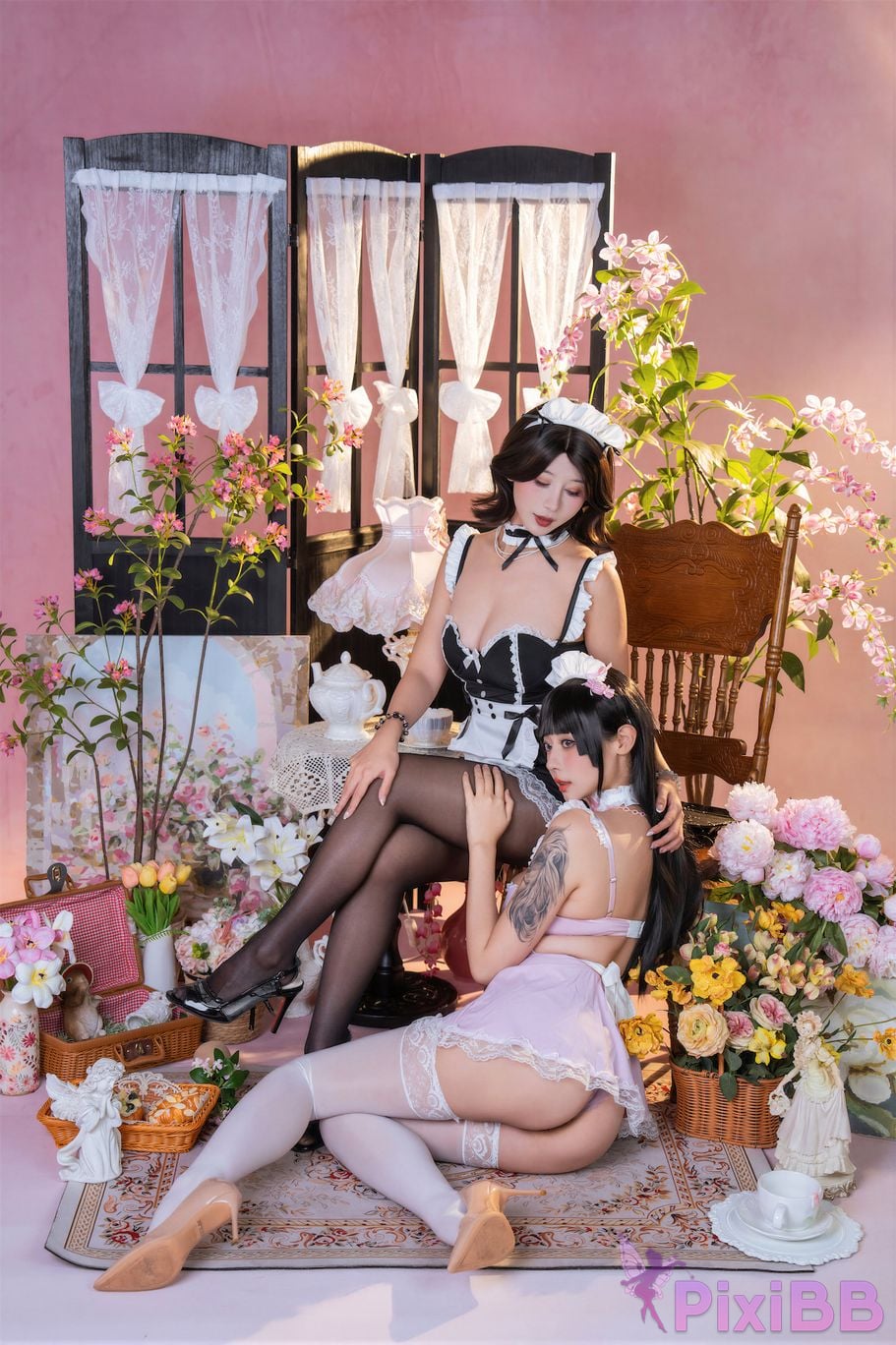 Cosplayer Nai tide chan nice Yunxixi Yunx1x1 Milk peach samurai flower ceremony PixiBB.COM 043