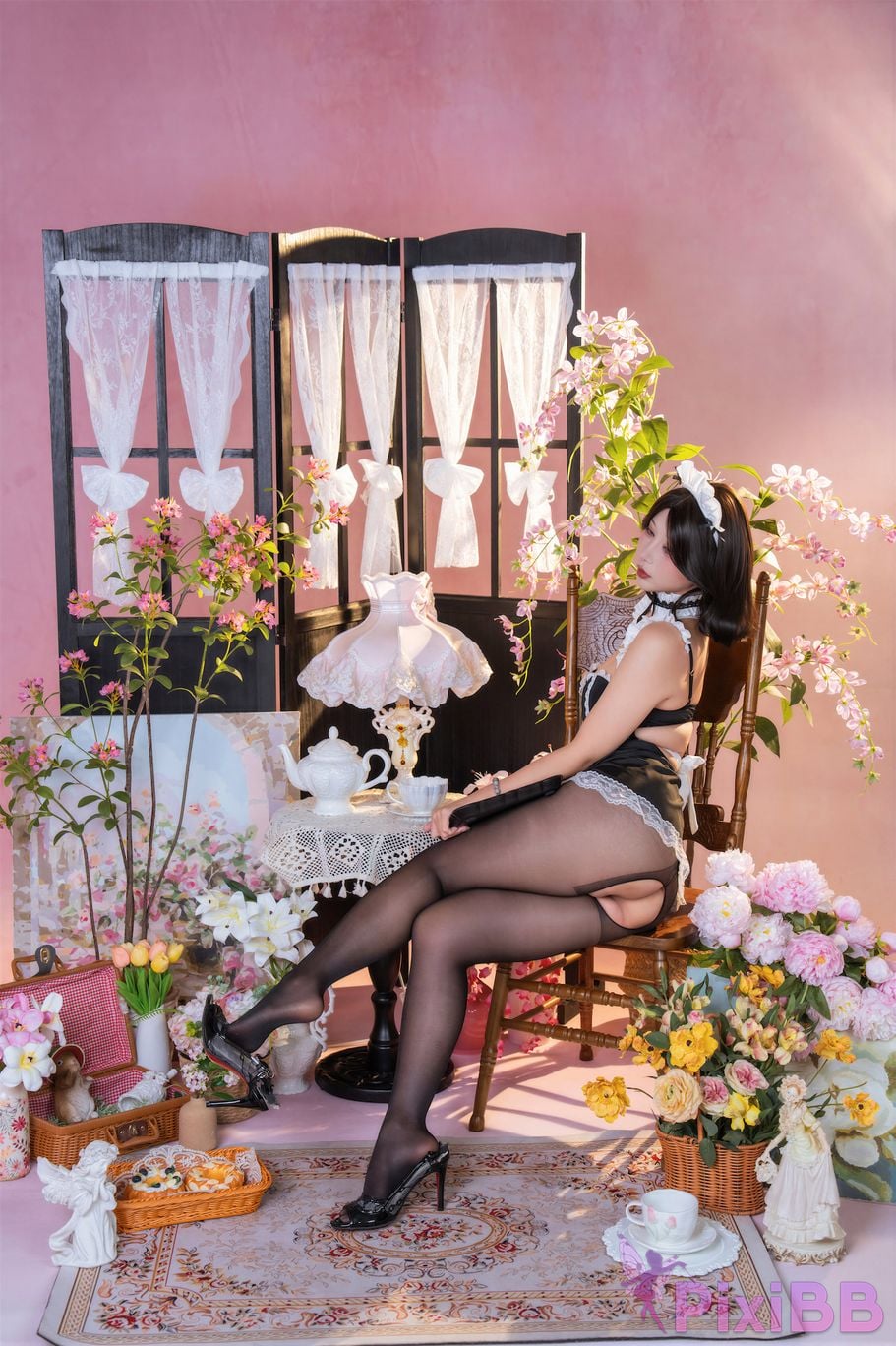 Cosplayer Nai tide chan nice Yunxixi Yunx1x1 Milk peach samurai flower ceremony PixiBB.COM 057