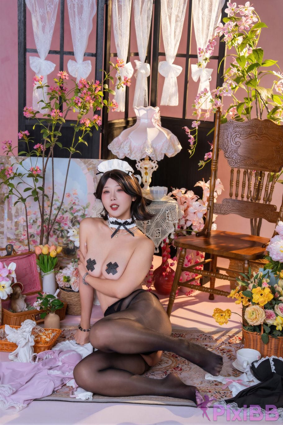 Cosplayer Nai tide chan nice Yunxixi Yunx1x1 Milk peach samurai flower ceremony PixiBB.COM 069