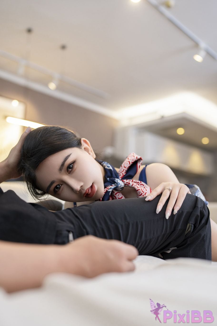 No watermark for in app purchases Li Ruoxi sexy stewardess uniform PixiBB.COM 043
