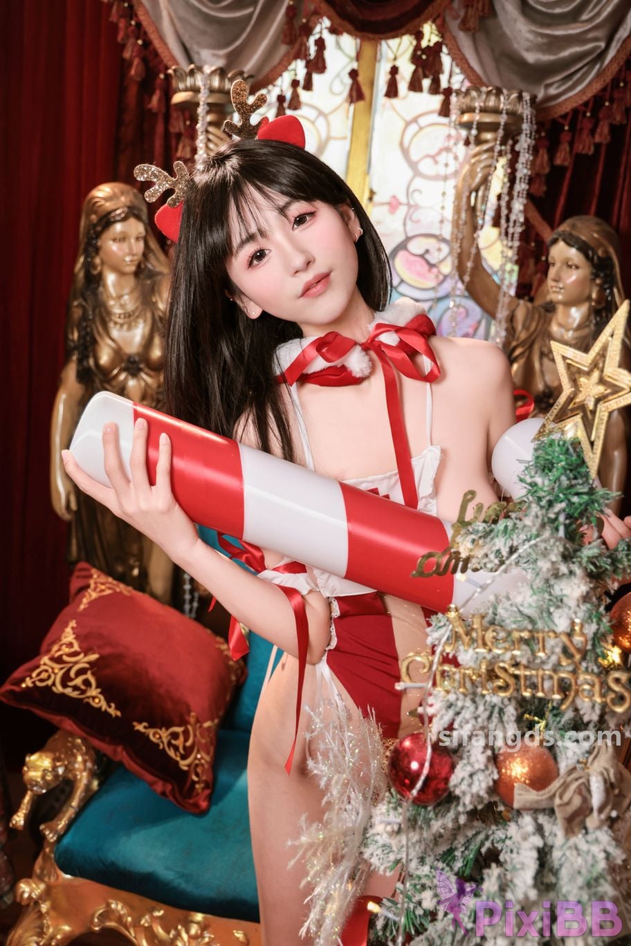 XR Uncensored Nanny Qiaoqiao R18 XIUREN model Christmas Special PixiBB.COM 018
