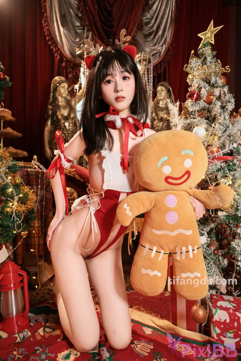 XR Uncensored Nanny Qiaoqiao R18 XIUREN model Christmas Special PixiBB.COM 056