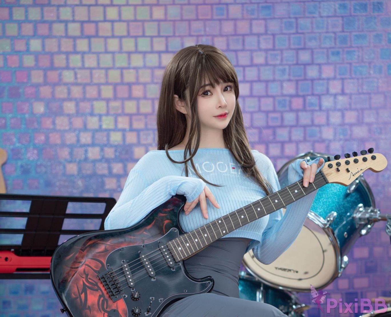 Cosplayer fork baby guitar sister PixiBB.COM 020