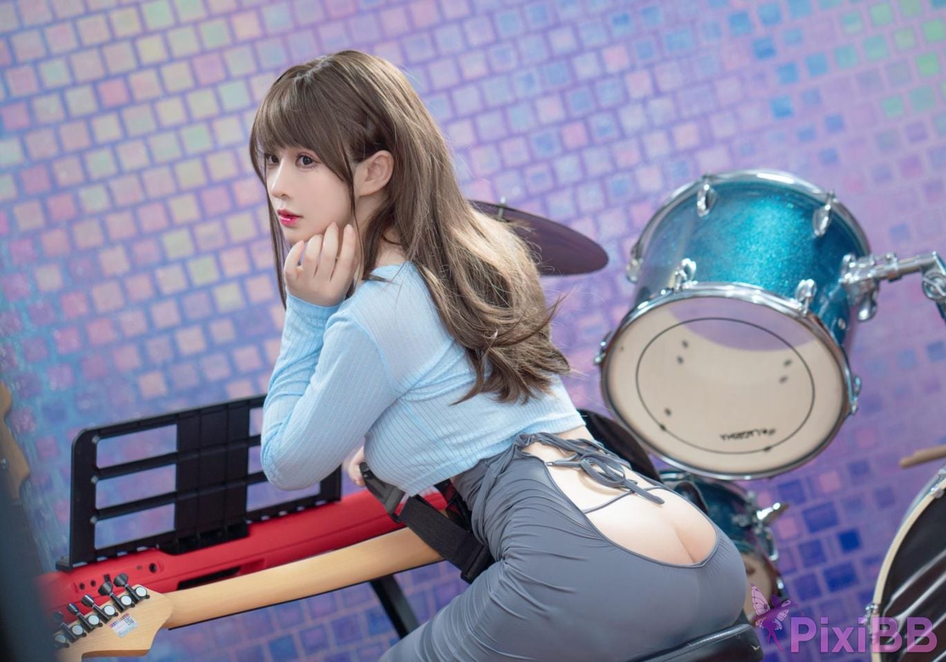 Cosplayer fork baby guitar sister PixiBB.COM 021