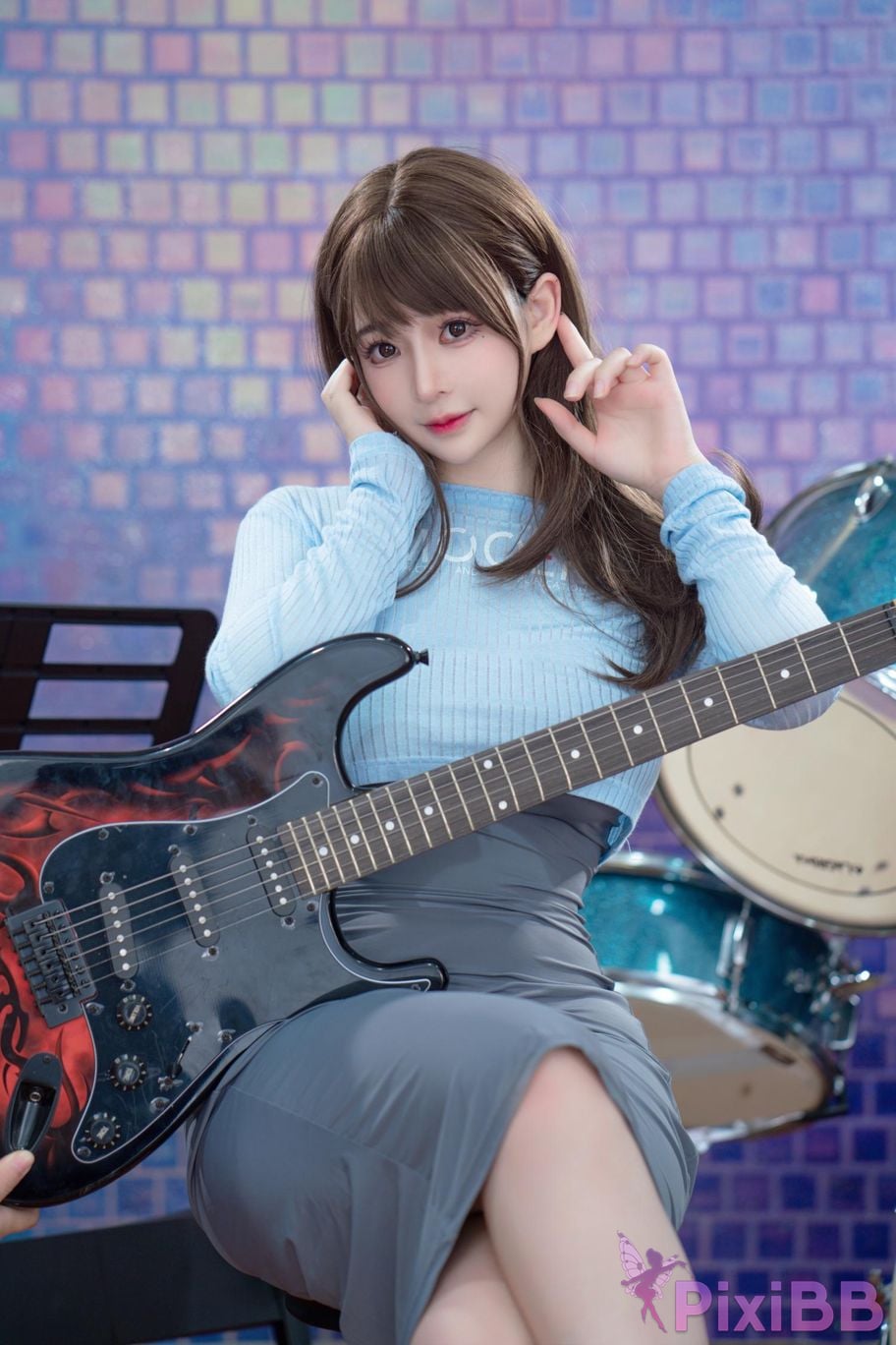 Cosplayer fork baby guitar sister PixiBB.COM 023