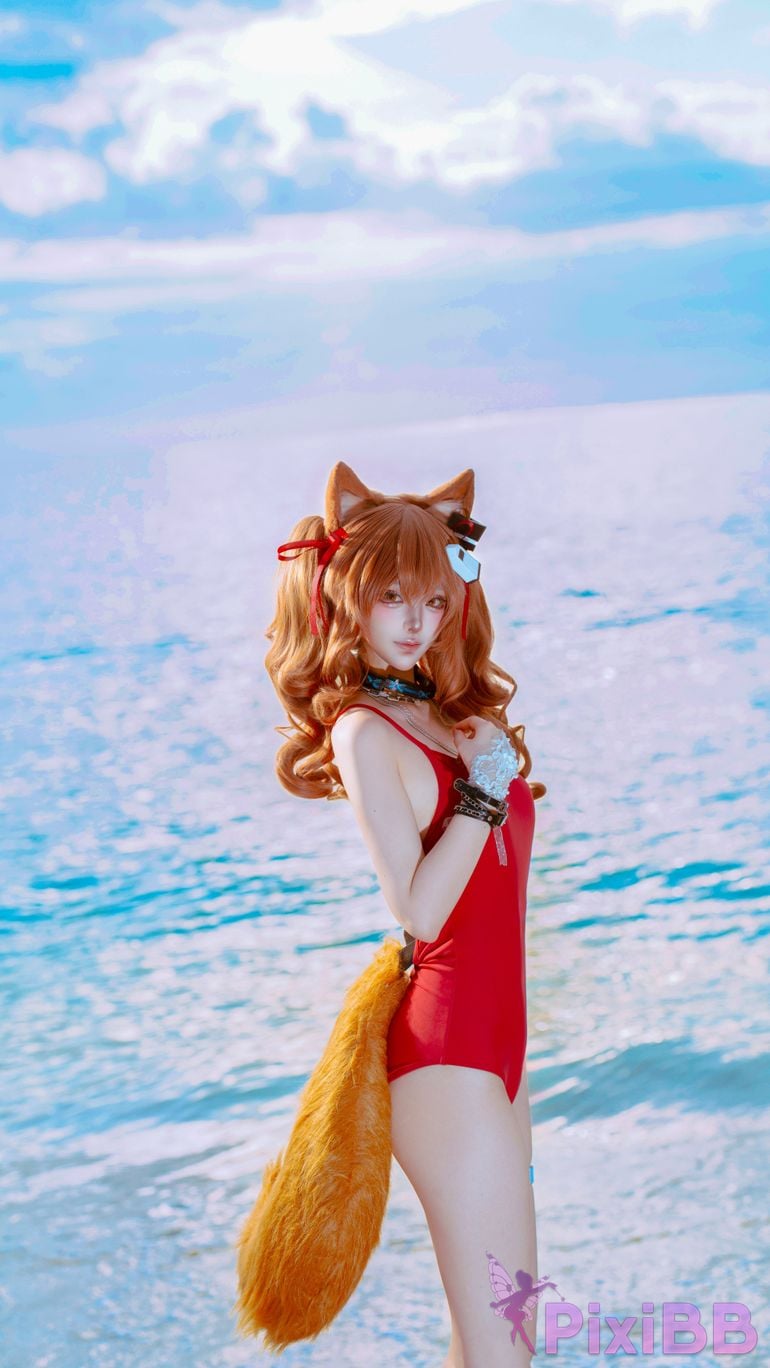 Cosplayer Tsuki Yueyin angelina swimsuit PixiBB.COM 003