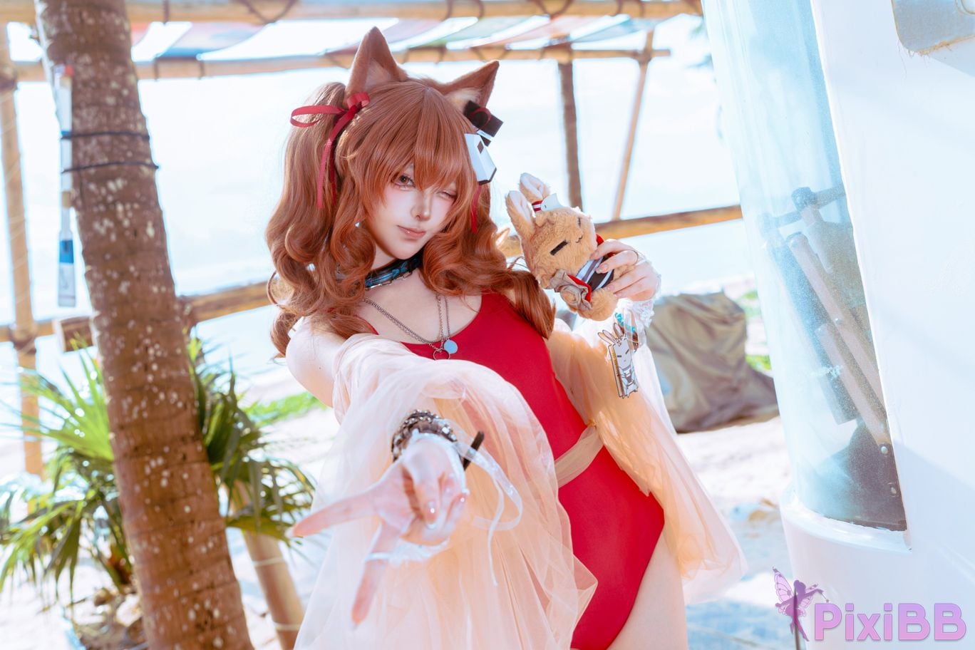 Cosplayer Tsuki Yueyin angelina swimsuit PixiBB.COM 034