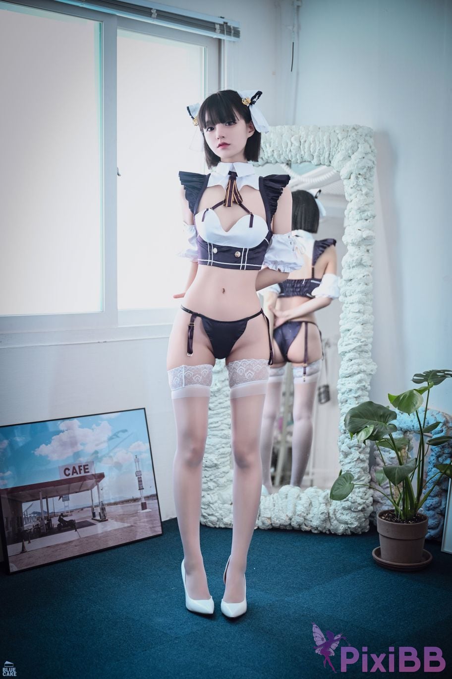 BLUECAKE Jeong Jenny Maid Cosplay PixiBB.COM 001