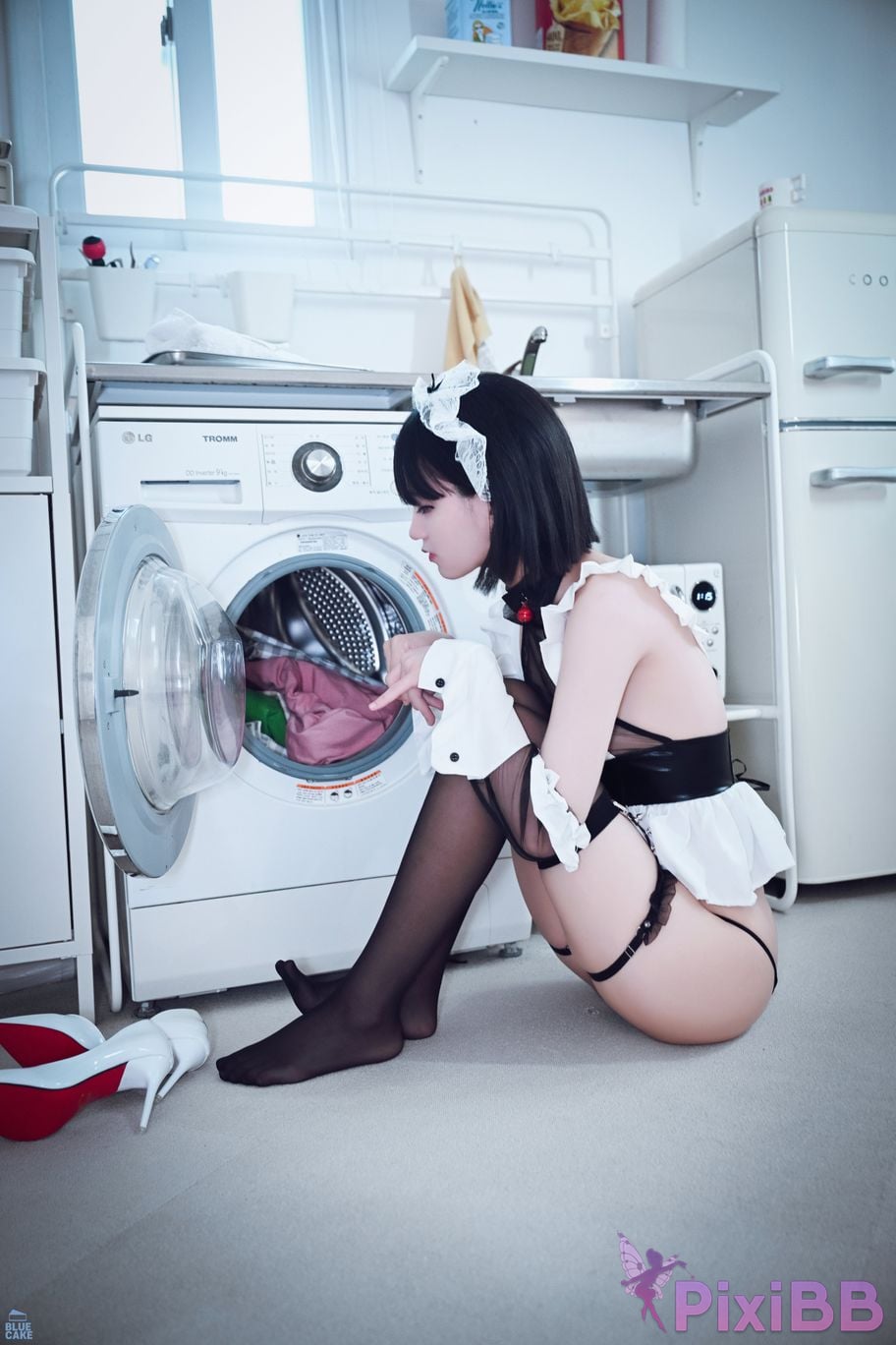 BLUECAKE Jeong Jenny Maid Cosplay PixiBB.COM 062