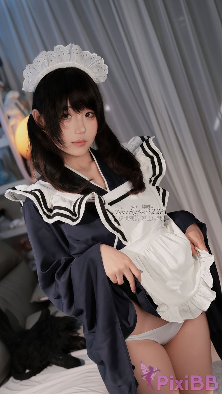 Cosplayer cicada time w Japanese maid PixiBB.COM 004