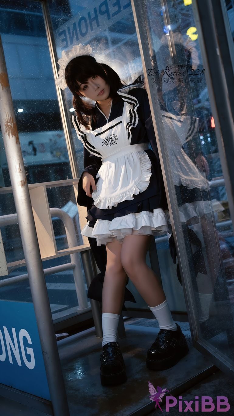 Cosplayer cicada time w Japanese maid PixiBB.COM 046