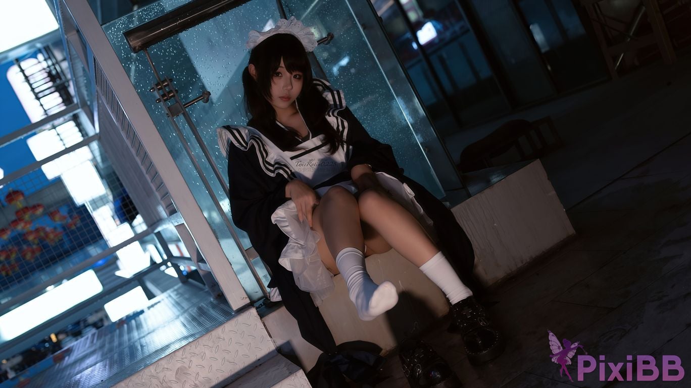 Cosplayer cicada time w Japanese maid PixiBB.COM 063