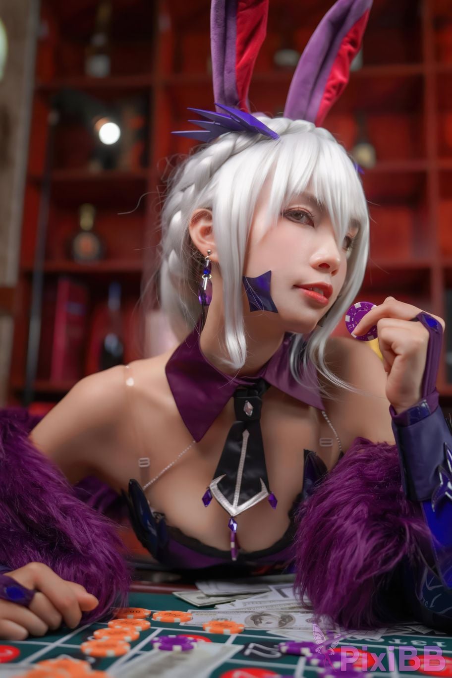 Cosplayer Neko Weiwei FGO Black Gun Dumb Bunny Girl PixiBB.COM 017