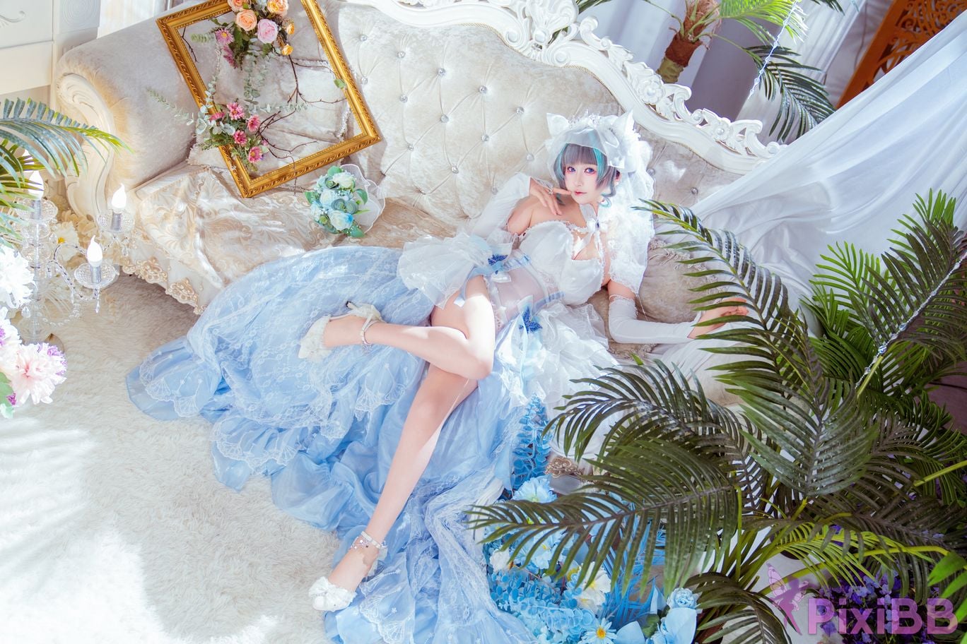 Cosplayer Meow acridine cheshire wedding dress PixiBB.COM 005