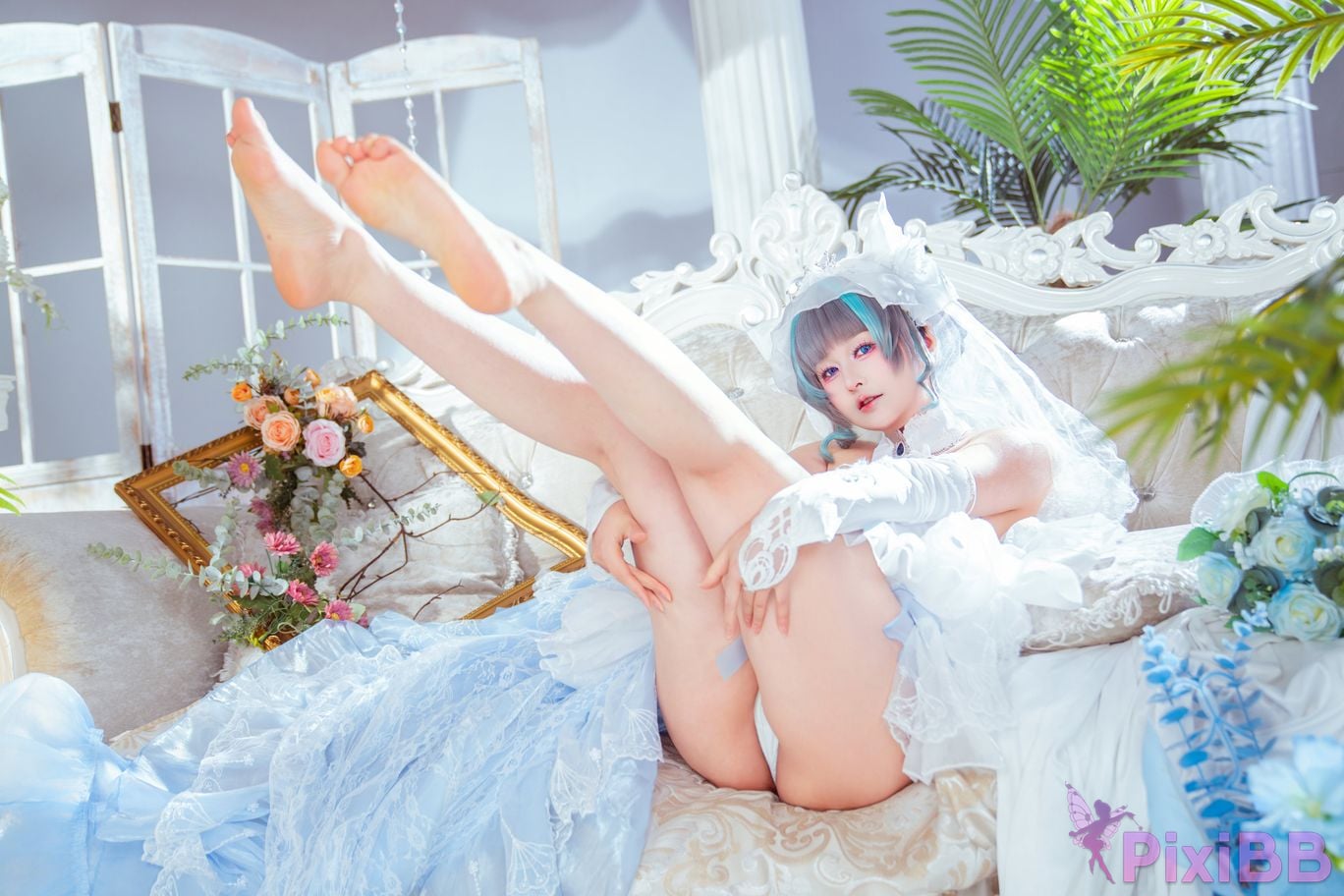 Cosplayer Meow acridine cheshire wedding dress PixiBB.COM 012